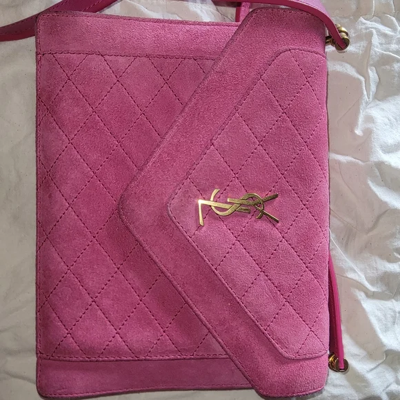 Yves Saint Laurent Pink Quilted Crossbody Bag - Picture 6 of 11